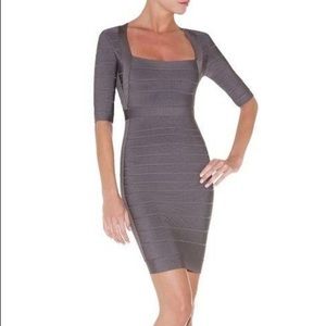 Hervé Léger Gray Medina Dress
